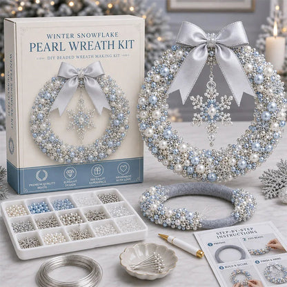 DIY Christmas Pearl Beaded Wreath Kit