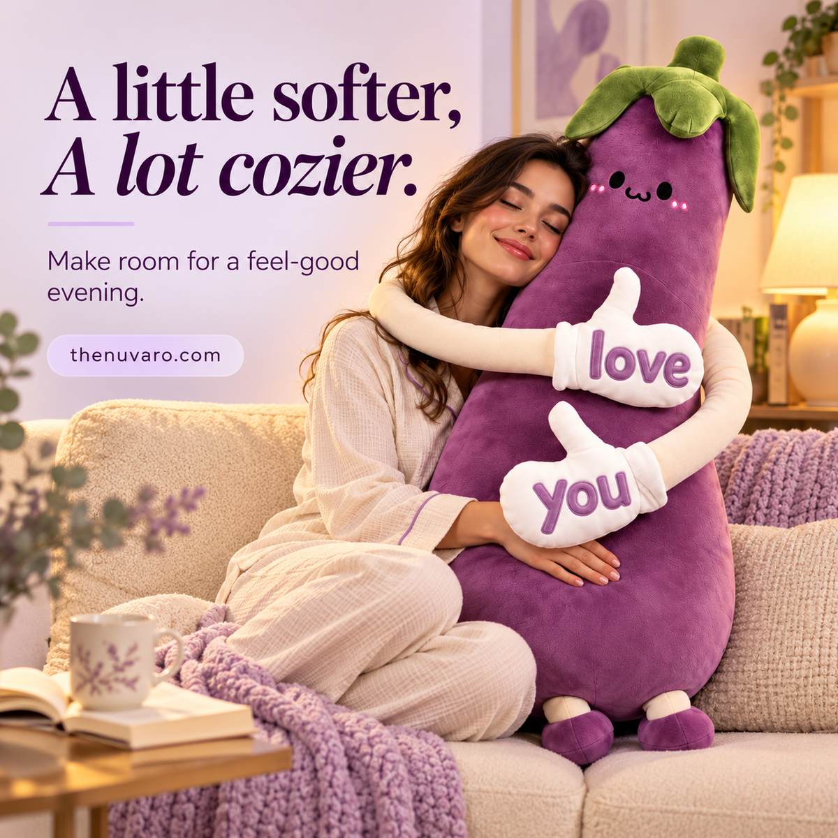 Long-Arm Hugging Plush Pillow ❤️ – Soft Cuddle Buddy