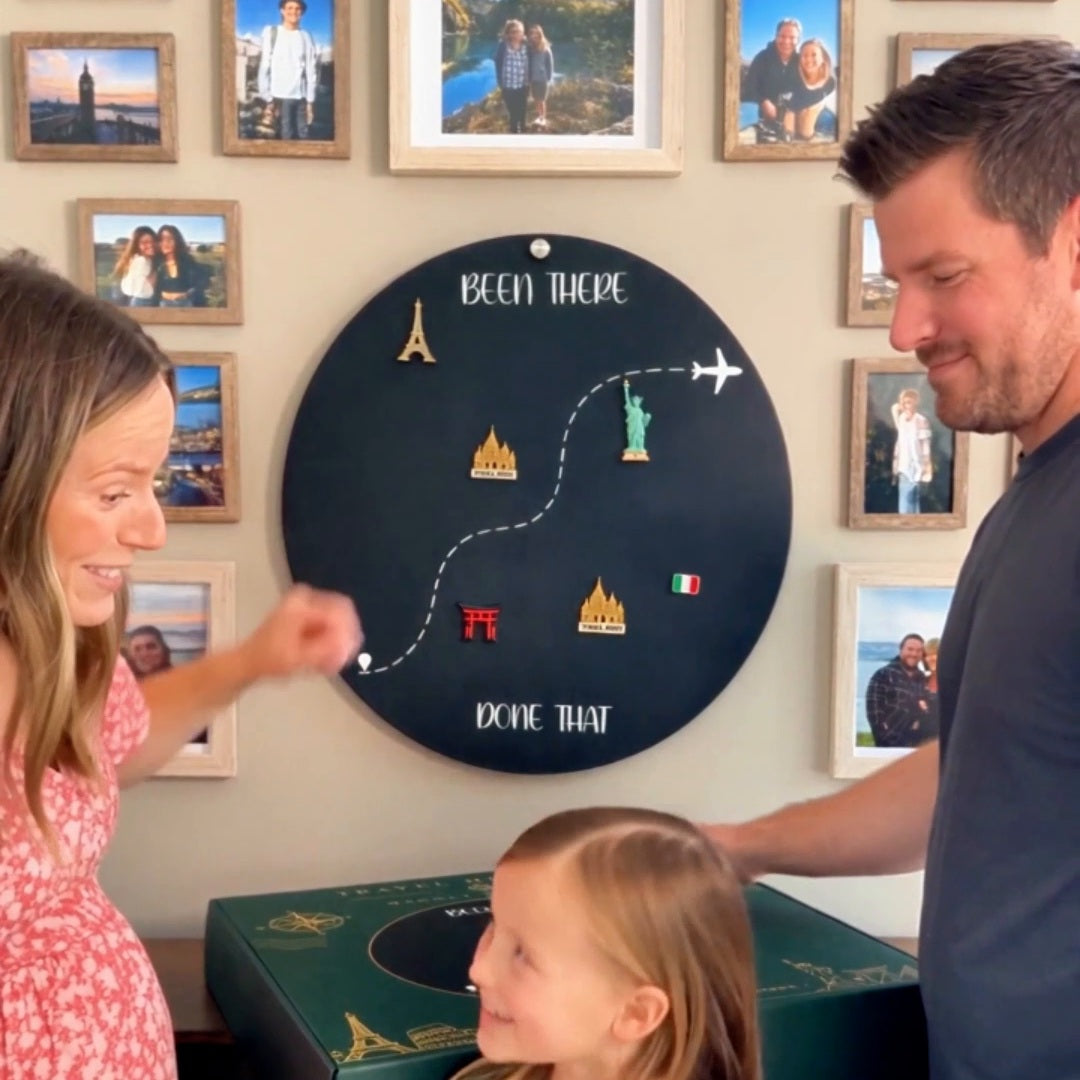 🌍✈️ Been There, Done That Travel Magnet Display Board – Round Souvenir Magnet Wall Organizer, Personalized Travel Memory Decor & Unique Gifts for Travelers 🎁