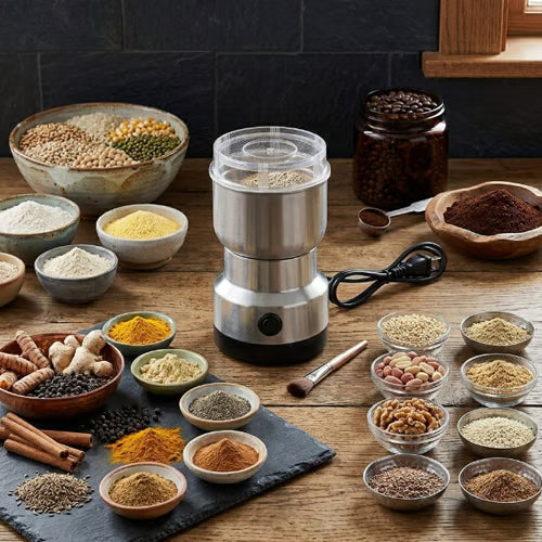 Stainless Steel Dry Ingredient Grinder ✨ Spices, Grains & Coffee