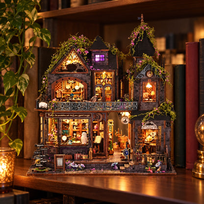 ✨ Witch's Lair Light-Up DIY Miniature House Kit 🎵 | 50% OFF + FREE SHIPPING