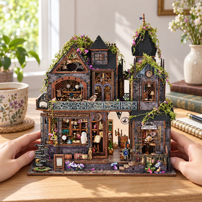✨ Witch's Lair Light-Up DIY Miniature House Kit 🎵 | 50% OFF + FREE SHIPPING