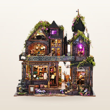 ✨ Witch's Lair Light-Up DIY Miniature House Kit 🎵 | 50% OFF + FREE SHIPPING