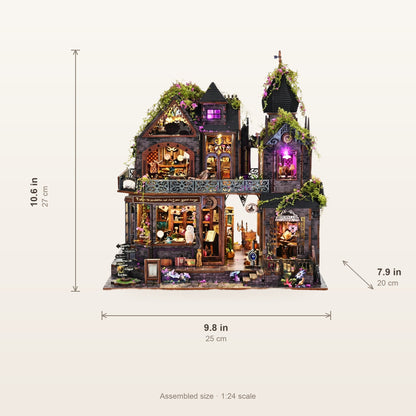 ✨ Witch's Lair Light-Up DIY Miniature House Kit 🎵 | 50% OFF + FREE SHIPPING
